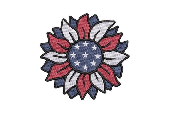 4th of July Sunflower Embroidery Design Review