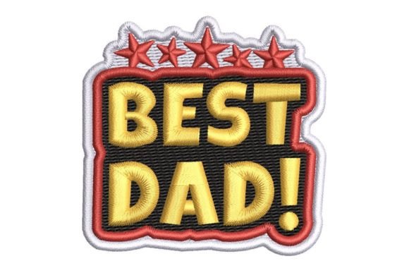 Best Dad with Stars: A Craft Fair Embroidery Review