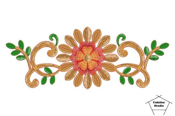 Blossoming Brown Flower Embroidery Design Review