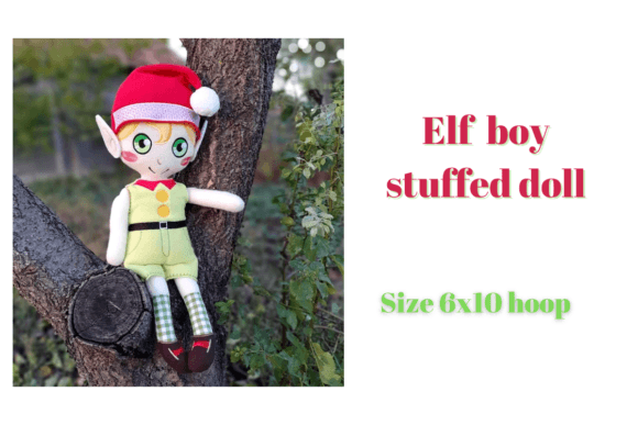 Christmas Elf Boy Doll ITH