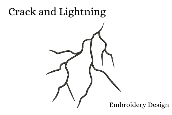 Crack Branch and Lightning Line Art: Embroidery Design Review