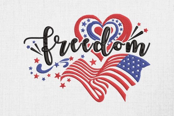 Freedom America Flag 4th of July Embroidery Review
