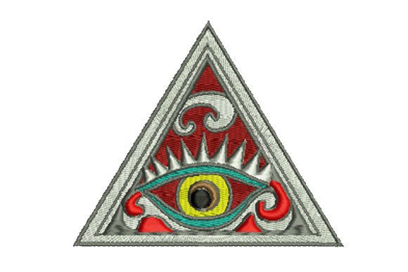 Illuminati Eyes in a Triangular Pyramid