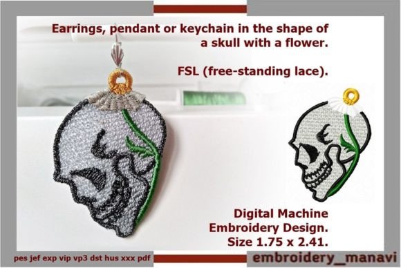Reviewing Skull Flowers Earrings Pendant Keychain