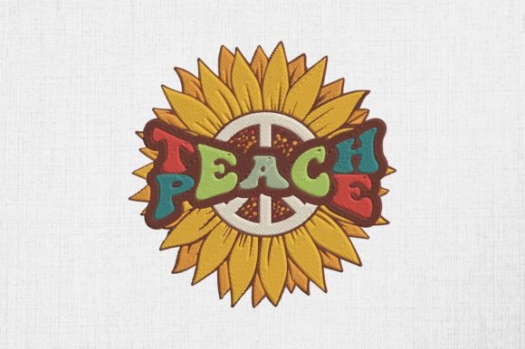 Teach Peace Sunflower Teaching Hippie: Embroidery Review