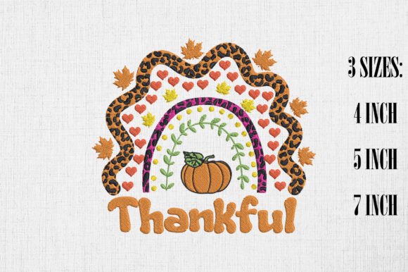 Thankful Pumpkin Rainbow Thanksgiving